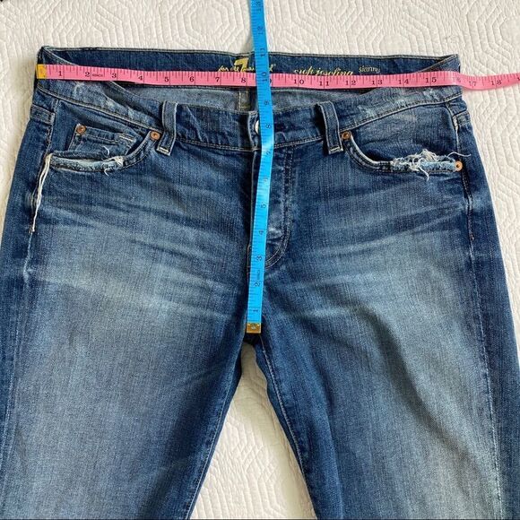 7 forallmankind crop Josephine midrise medium wash size 28 - Picture 4 of 7
